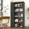 thumbnail image 5 of GREATMEET 71" Tall Storage Cabinet, Metal Food Pantry Cabinet, Pantry Storage Cabinets，Kitchen Storage Cabinet with 4 Adjustable Shelves，Cupboard for Kitchen, Dining Room, Living Room, Black, 5 of 17