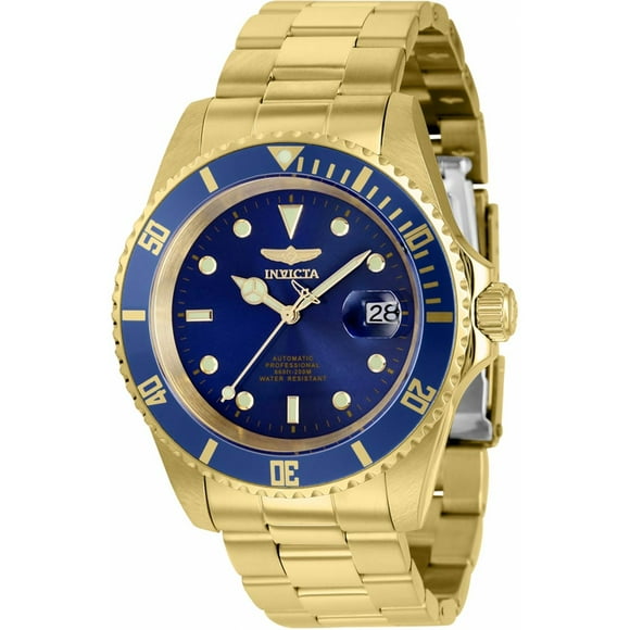 Invicta 8930Obxl Men's Pro Diver Blue Dial Yellow Gold Steel Watch