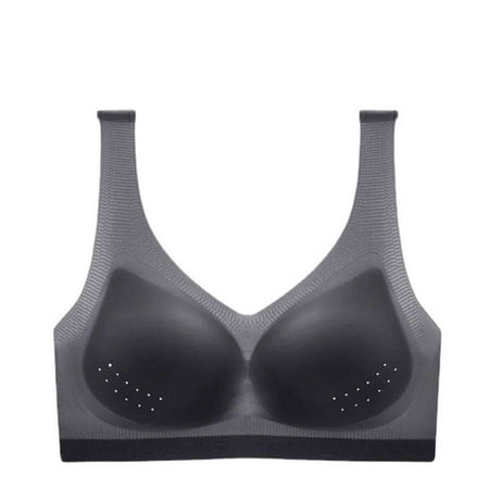 Lace Nursing Bra Women Lightly Lined Bra Feature V-Neck Wire-Free Bra Style W-845 Black XXL