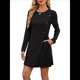 thumbnail image 3 of Vestido de Larga para Mujer, Estilo Túnica, Suéter, con Bolsillos y Botones Laterales. Negro XL, 3 of 10