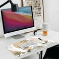 thumbnail image 6 of 4-in-1 Large Mouse Pad, Keyboard Wrist Rest Pad & Wrist Support Mousepad Set, Extended Desk Pad Waterproof Desk Mat for Home Office Study Game - Leave, 6 of 7
