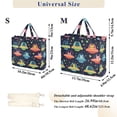 thumbnail image 2 of FORMRS Womens Corduroy Tote Bag Crossbody Shoulder Handbag with Pocket, Cartoon Space Cat, 2 of 7