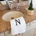 thumbnail image 7 of Decorvo Black Luxury Hand Towel for Bathroom - Monogrammed Initial Hotel Quality Decorative Towel - GOTS Organic Certified - Set of 2 Letter N, 7 of 7