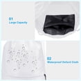 thumbnail image 3 of Uxcell Drawstring Backpack Bag Drawstring Gym Bag with Zip Pocket for Women Men White, 3 of 5