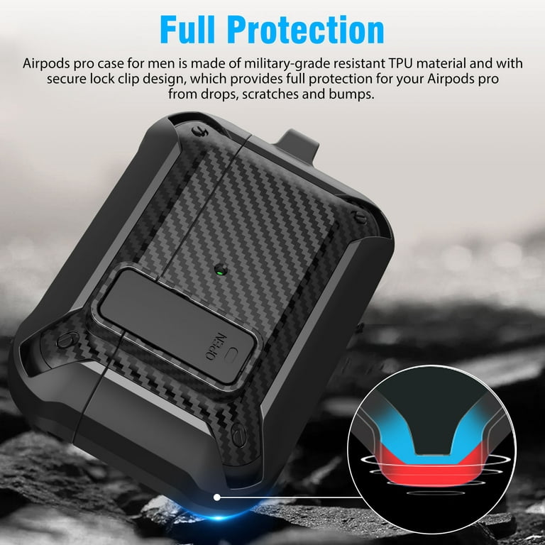 Case Cover Fits for AirPods Pro 2, TSV Protective Armor Case, TPU Rugged Shockproof Protector Skin Compatible with AirPods Pro 2nd Generation Wireless