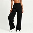 thumbnail image 2 of PNTUTB Women's Activewear Pants Stylish Solid-Color Versatile Pants Casual Stretchy High-Waisted Loose Comfortable Wide-Leg Pants with Pockets, 2 of 7