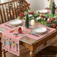 thumbnail image 5 of mubwai Pink Watercolor Nutcrackers Xmas Balls Merry Christmas Placemats Set of 4, 12x18 Inch Seasonal Winter Holiday Table Mats for Party Kitchen Dining Decoration, 5 of 6