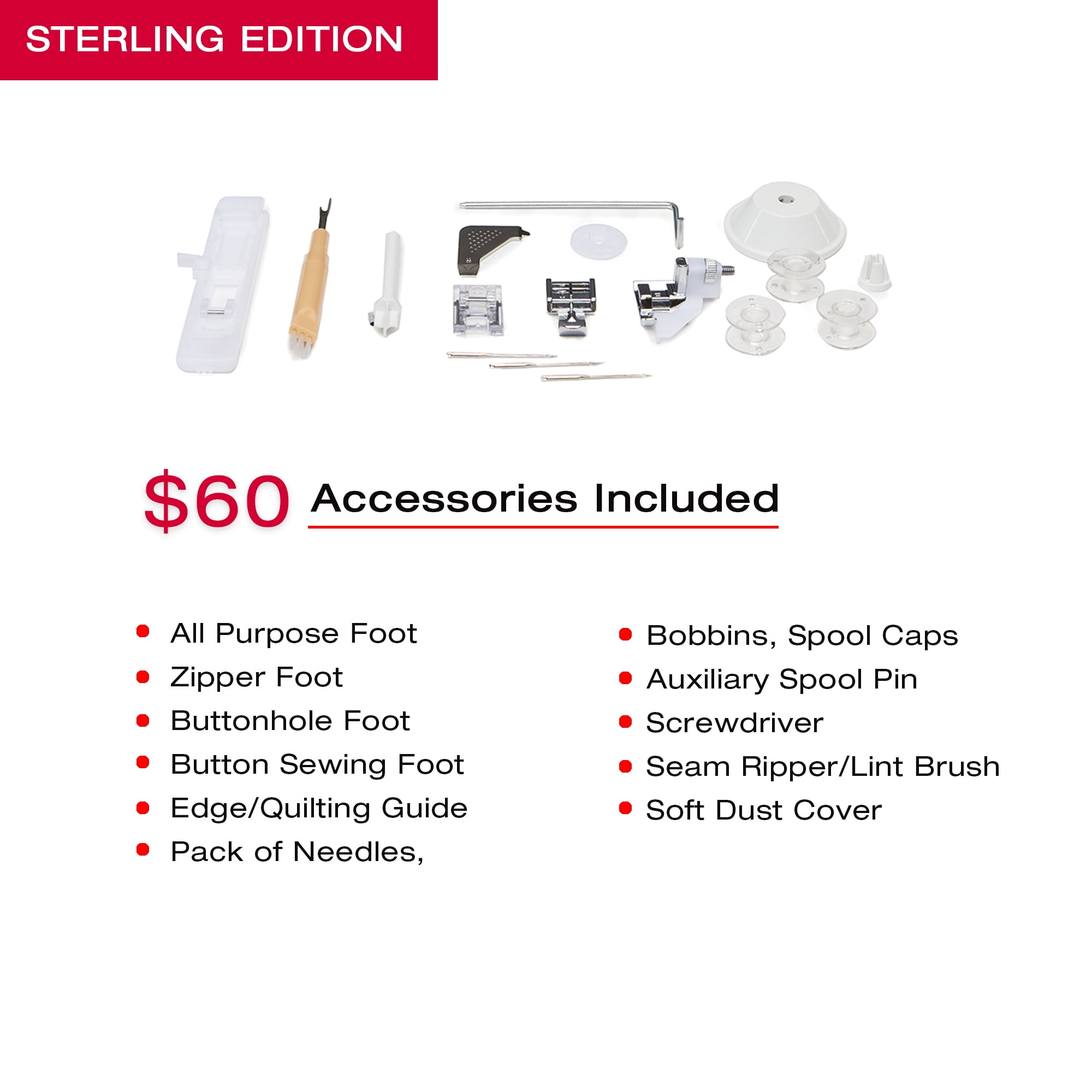 SINGER® Sterling Edition Heavy Duty 4432 Sewing Machine with Accessory Kit | Strong Motor with Enhanced Piercing Power | 110 Stitch Applications | Full Metal frame & 1-step Buttonhole