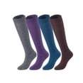 thumbnail image 2 of Lovely Annie Big Girl's & Women's 4 Pairs Knee High Wool Socks  Comfy, Cozy and Fancy Leg Warmer Stockings AFS05 Size 6-9Assorted, 2 of 4