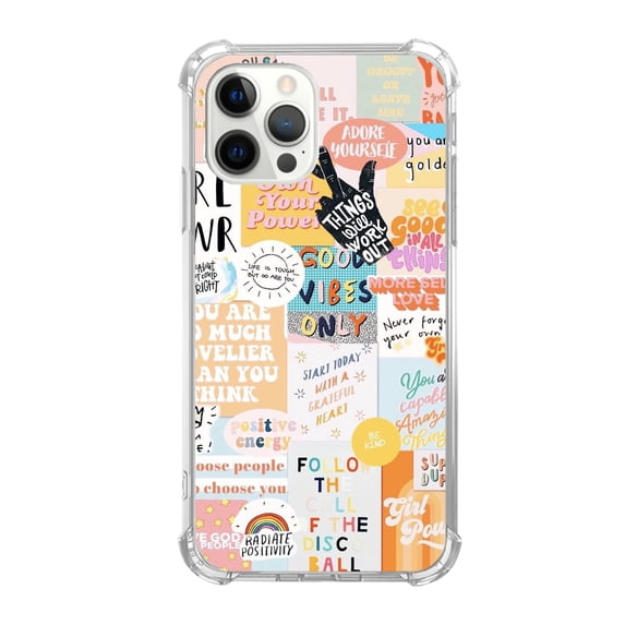 Inspirational Quote Collage Case Compatible with iPhone 11 Pro Max,Unique Art Design TPU Bumper Cover Case