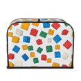 thumbnail image 3 of Toasting Machine Cover 4 Pieces 12.4×10.6×8.3in Dust-Proof Explosion-Proof Waterproof And Wear-Resistant Hollow Bottom Multicolored Building Block (12), 3 of 7