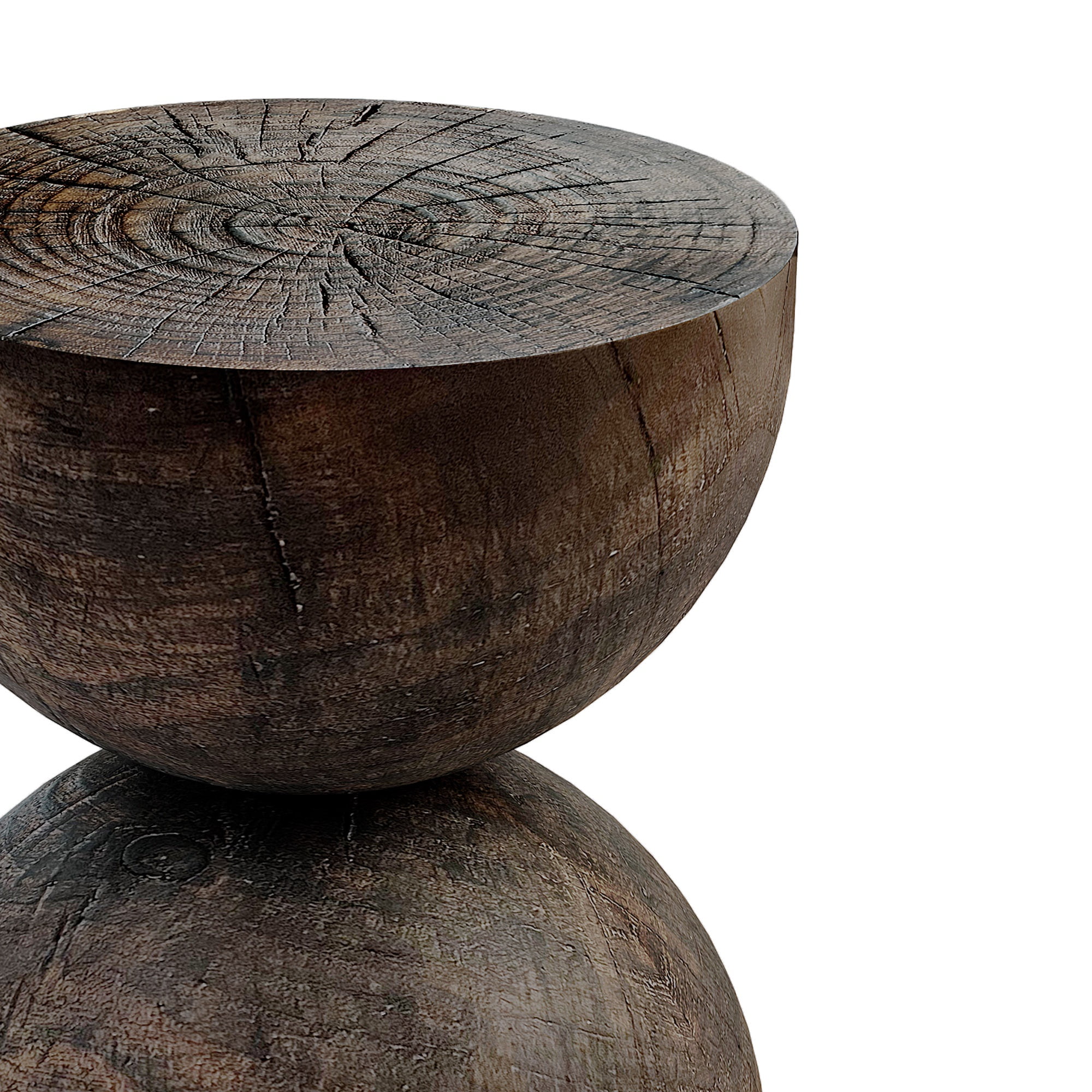 Alina End Table for Indoors or Outdoors - Dark Brown Pine Finish
