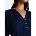 thumbnail image 5 of Time and Tru Women's Lace Insert Popover Full Sleeve Top, Sizes XS - XXXL, 5 of 6