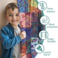 thumbnail image 3 of Blackout Kids Curtains,Boho Bohemia Pioneer Flower Childrens Insulated Curtains Set Of 2,Bedroom Essentials,Toddler Room Decor 42"x84"(106x213cm), 3 of 4