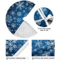 thumbnail image 2 of FMSHPON Winter Snowflake Blue Xmas Christmas Tree Skirt Stand Mat for Holiday Party Decoration Indoor Outdoor 48 inches, 2 of 6