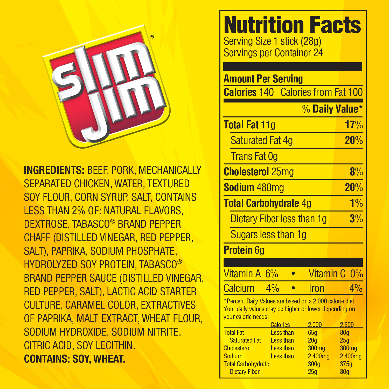 Tabasco Nutrition Facts Blog Dandk