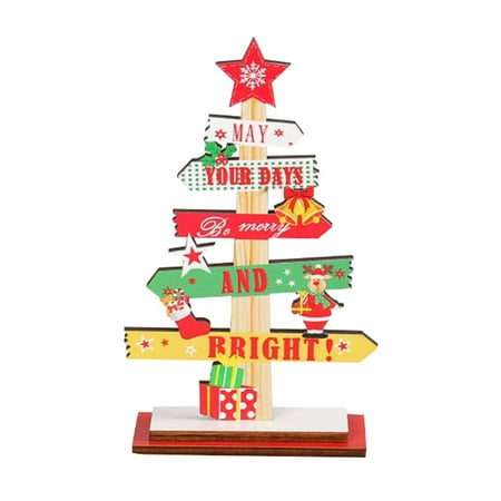 

Daily Deals! Beneky Desktop Ornament Christmas Wooden Decor Wood Signs Christmas Decor Decorations Christmas Gifts for Christmas Winter Holiday Farmhouse Home Table Decor