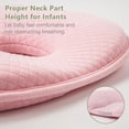 thumbnail image 4 of Almohada de bebé para recién nacido Prevención de cabeza plana Cómoda almohada moldeadora de cabeza MABOTO Rosa, 4 of 7