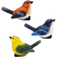 thumbnail image 1 of Set de figuras escultóricas de resina con pájaros coloridos para decoración de jardín, 1 of 1