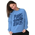 thumbnail image 4 of Crazy Cat Lady Purrs Well With Others Sweatshirt for Men or Women Brisco Brands L, 4 of 6