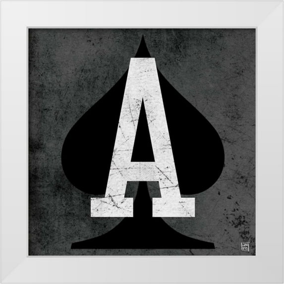 Perrenoud, Aubree 12x12 White Modern Wood Framed Museum Art Print Titled - Ace of Spades Gray