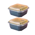 thumbnail image 1 of Contenedores de almacenamiento de frutas de alta capacidad para refrigerador, contenedor de productos, colador, contenedor con tapa-azul, 1 of 6