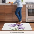thumbnail image 5 of Purple Tulips Door Mat&nbsp;Indoor Outdoor Entrance, Non Slip Rug for Kitchen Bathroom Entryway Rug, Watercolor Floral Wildflower Green Plant Washable Doormat Floor Mat 20x31.5 Inch, 5 of 8