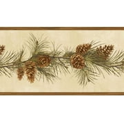 878467 Pine Cones Wallpaper Border  HTM48401b