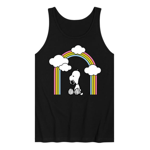 Peanuts - Snoopy Looking Up Rainbow - Men's Jersey Tank Top