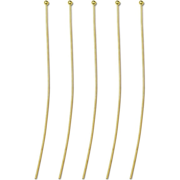 112Pcs Ball Head Pins 70x0.6mm Gold Brass Head Pins for Jewelry Making Findings Earring Bracelet Necklace Accessories