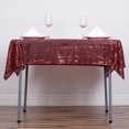 thumbnail image 4 of BalsaCircle 54" x 54" Square Sequined Tablecloth Wedding Party Catering Linens Burgundy, 4 of 6