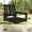 Black, variant on SERWALL HDPE Outdoor Single Porch Swing, Single Person Swing Chair, Adirondack Hanging Chair for Outdoor Patio, Grey