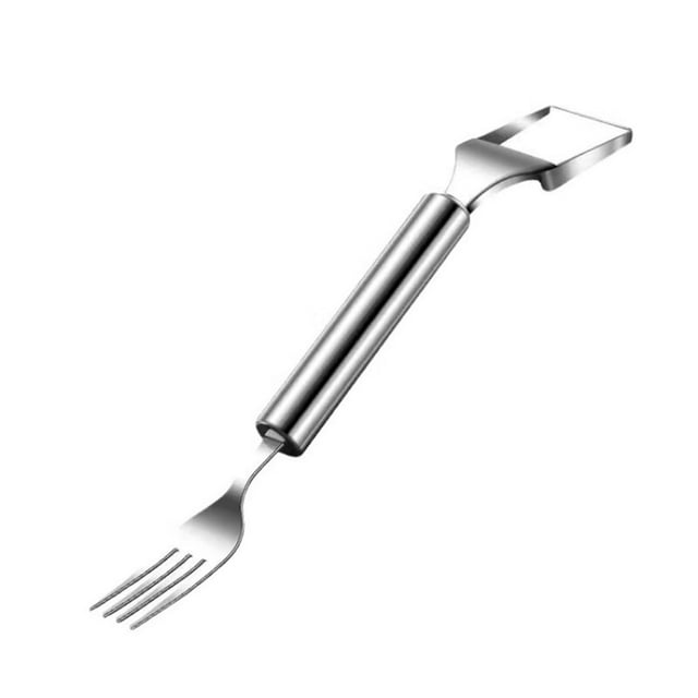 Cortador de frutas de acero inoxidable en 1, tenedor de fruta de verano, tenedor de sandía, herramienta para cocina, hogar y camping.