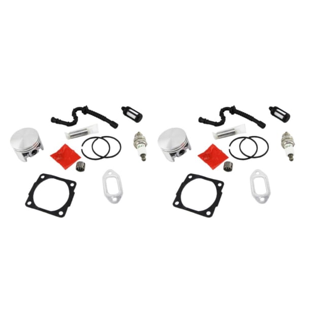 Eigraketly Pistón de 44 mm con filtro de línea de combustible de anillos para motosierra MS260 026 Tipo 1 2piezas