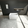 thumbnail image 3 of TrumanPick 43" Acrylic Freestanding Bathtub Square Shape Soaking Tub, , Chrome Overflow & Pop-Up Drain, White, 3 of 8
