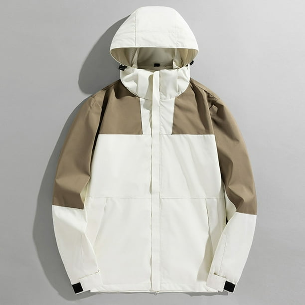 Chaquetas y abrigos casuales con capucha de manga larga para mujer, con gorra desmontable y resistente al viento, gruesa, tres en uno, para deportes al aire libre, cálida, para mujer.