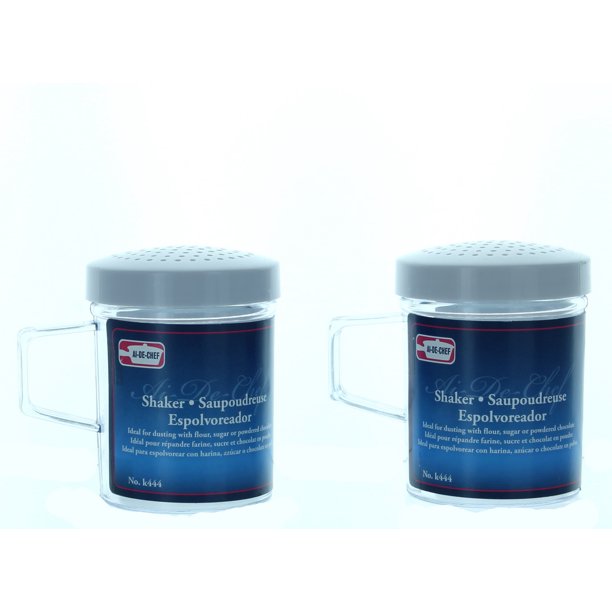 Plastic Sugar Flour Shakers Lot of 2