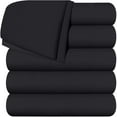 thumbnail image 1 of Flat Sheets Utopia Bedding, paquete de 6 unidades de microfibra, color negro, 1 of 6