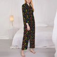 thumbnail image 3 of Fotbe Berries Conjunto de Pijama de Manga Larga para Mujer con Estampado, Ropa de Dormir de 2 Piezas, Conjunto de Casa Suave y Cómodo con Bolsillos-Medium, 3 of 7