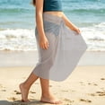 thumbnail image 5 of Girls Lightweight Sheer Chiffon Swimsuit Cover Up – Beach Sarong Wrap, Gray, One Size,Size Free Size, 5 of 8