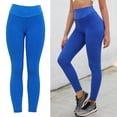 thumbnail image 1 of Las polainas del gimnasio de los pantalones de de la cintura de las mujeres empujan hacia arriba las medias deportivas L Baoblaze Leggings de entrenamiento de cintura alta, 1 of 8