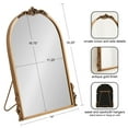 thumbnail image 2 of Kate and Laurel Myrcelle14 x 19 Gold, Traditional Arched Tabletop Easel Mirror, 2 of 9