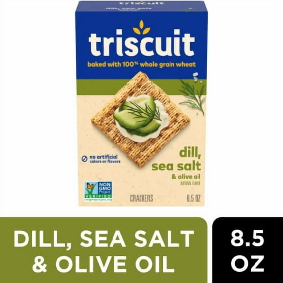 Pack of 2 - Triscuit Dill Sea Salt & Olive Oil Whole Grain Wheat Crackers 8.5 oz