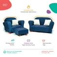 thumbnail image 5 of Plush Keet Children's Set Navy, Sofa Chair and Ottoman, 5 of 6