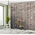 thumbnail image 5 of Ambesonne Vintage Shower Curtain, Retro Bicycle on Wall, 69"Wx84"L, Grey Yellow Red, 5 of 5