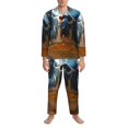 thumbnail image 3 of Fotbe Realistic Cute Sea Turtle Pijama de Hombre con Estampado de Manga Larga, Conjunto de 2 Piezas, Ropa de Dormir Suave y Cómoda con Bolsillos-X-Large, 3 of 7