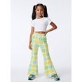 thumbnail image 5 of 9-10Y Girls Colored Flared Pants Digital Print Trousers Slim-Fit Wide Leg Flare for Spring Summer Autumn, 5 of 6