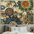 thumbnail image 2 of PRATYUS Boho Vintage Mandala Tapestry for Bedroom, Funny Hippie Indian Floral Leaves Room Decor Wall Tapestry Hanging, Mandala Bohemian Plant Tapestry Aesthetic Posters for Living Room, 2 of 6