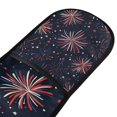 thumbnail image 4 of Yayeee Double Oven Mitt Kitchen Heat Resistant Baking 35" x7" Quilted Glove, Red and White Fireworks Pattern, 4 of 6