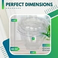 thumbnail image 2 of Plastic Salad Bowl by Green Direct - 48 oz Disposable Clear Mixing Bowl set with lid for chopped - iced - or fruit salad; Meal Prep - Lunch - To Go - Traveling & home use pack of 25, 2 of 5